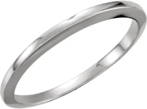Bonyak Jewelry Platinum #3 Matching Band with One-Notch Dazzling, Size 6