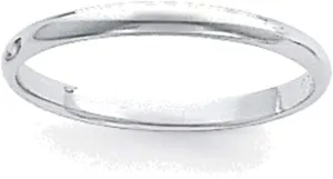 Bonyak Jewelry Platinum 3mm Half Round Featherweight Wedding Band Size 6.5 Impeccable
