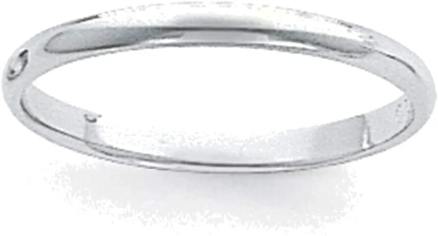 Bonyak Jewelry Platinum 3mm Half Round Featherweight Wedding Band Size 6.5 Impeccable