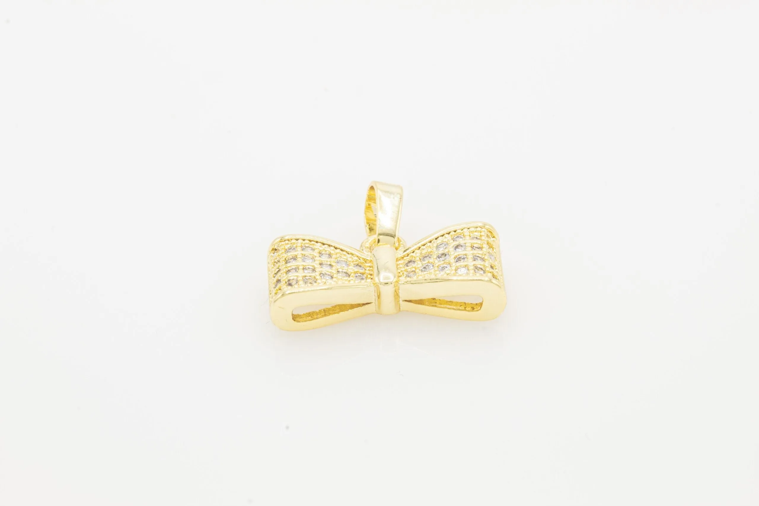 Bow Tie CZ 14K Gold Filled Pendant