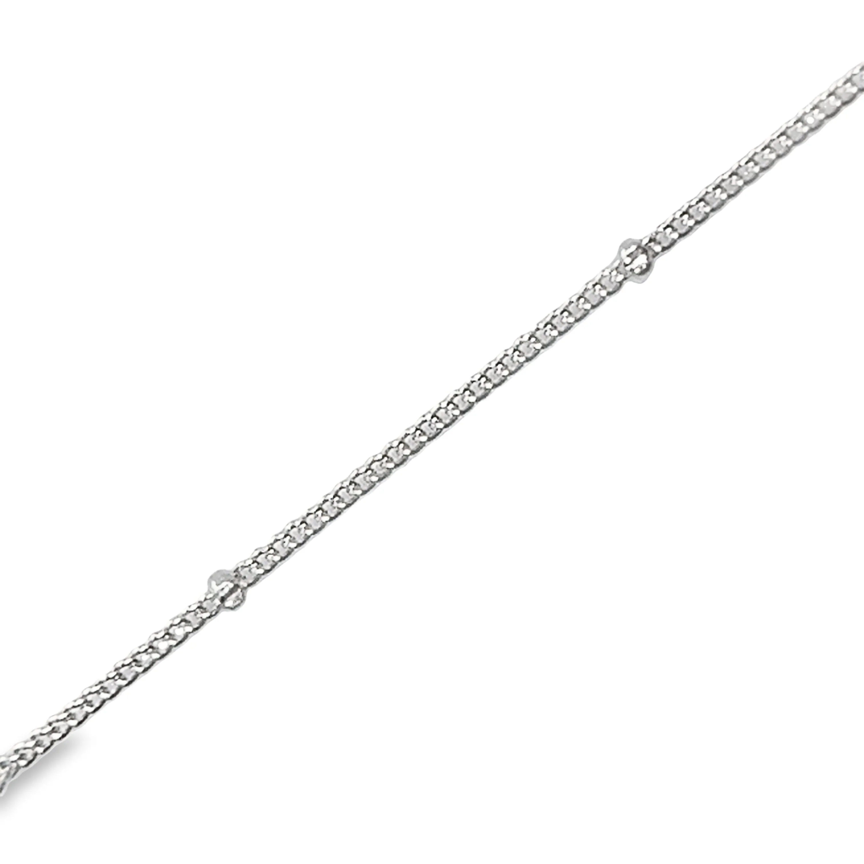 CA204 Bead Curb Chain Necklace 1.5mm