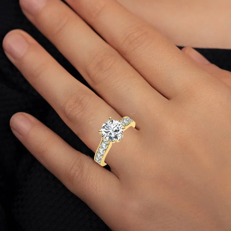 Calluna - GIA Natural Round Diamond Engagement Ring