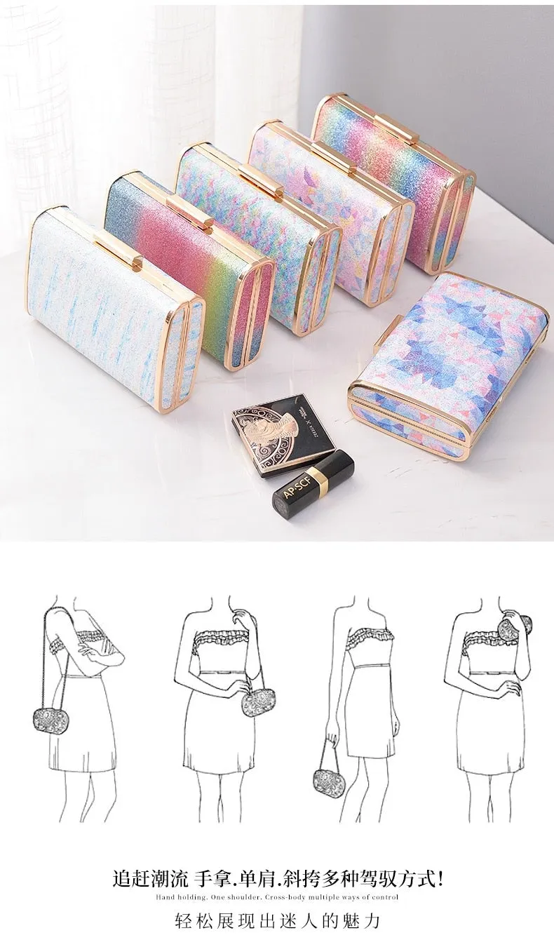 Candy Color Box Party Clutch Purses  and Handbags for Women Chic