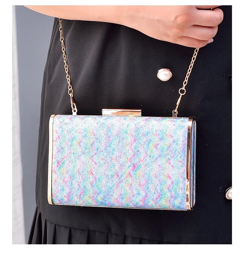 Candy Color Box Party Clutch Purses  and Handbags for Women Chic