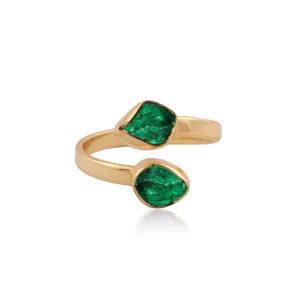 Celia Gold Green Onyx Ring