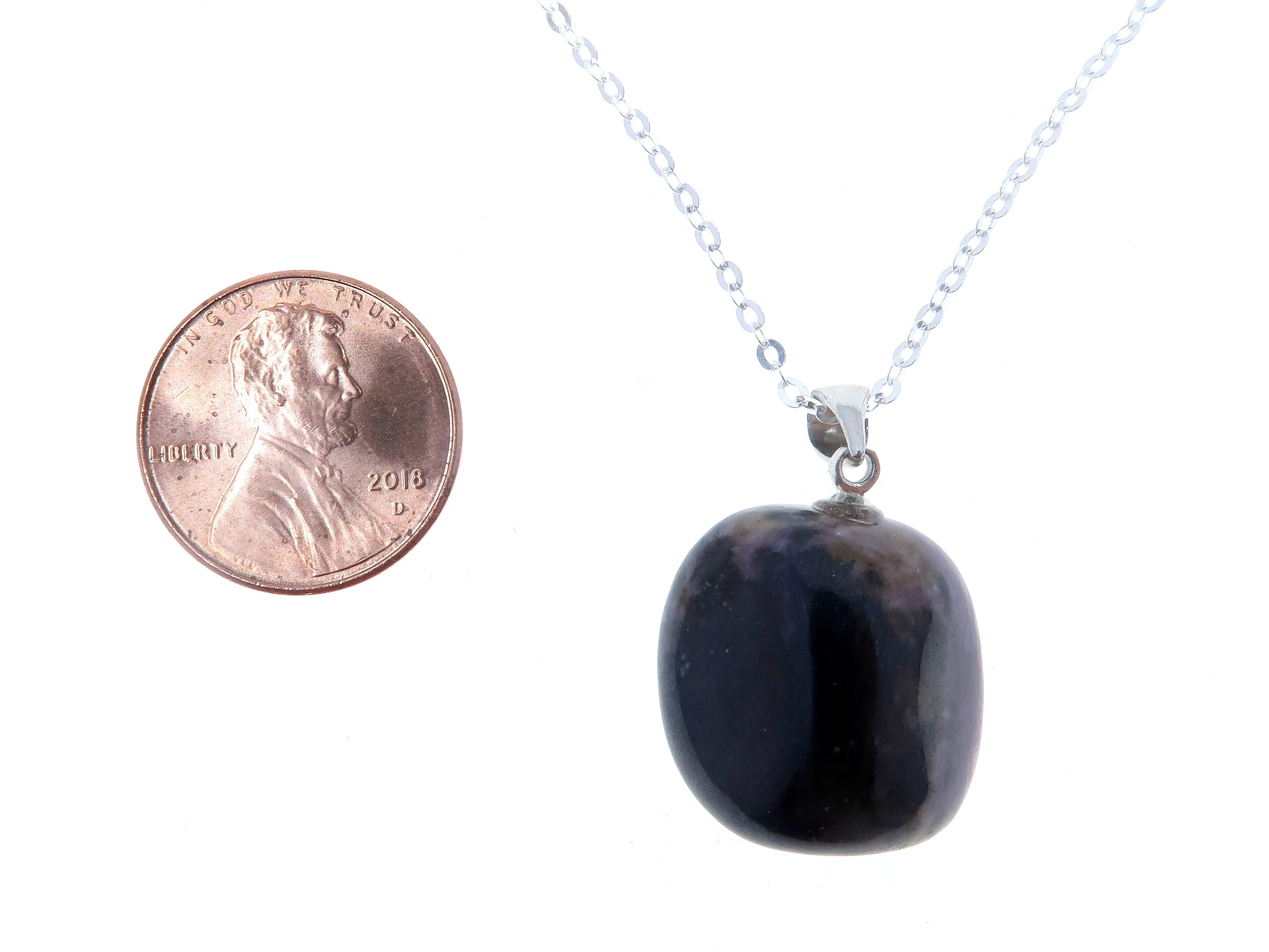 Charoite Necklace Rich Purple Healing Gemstone on Sterling Silver