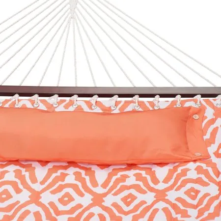 Chic Hills Quilted Outdoor Double Hammock in Coral