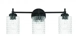 Claire 3 Light Vanity in Flat Black