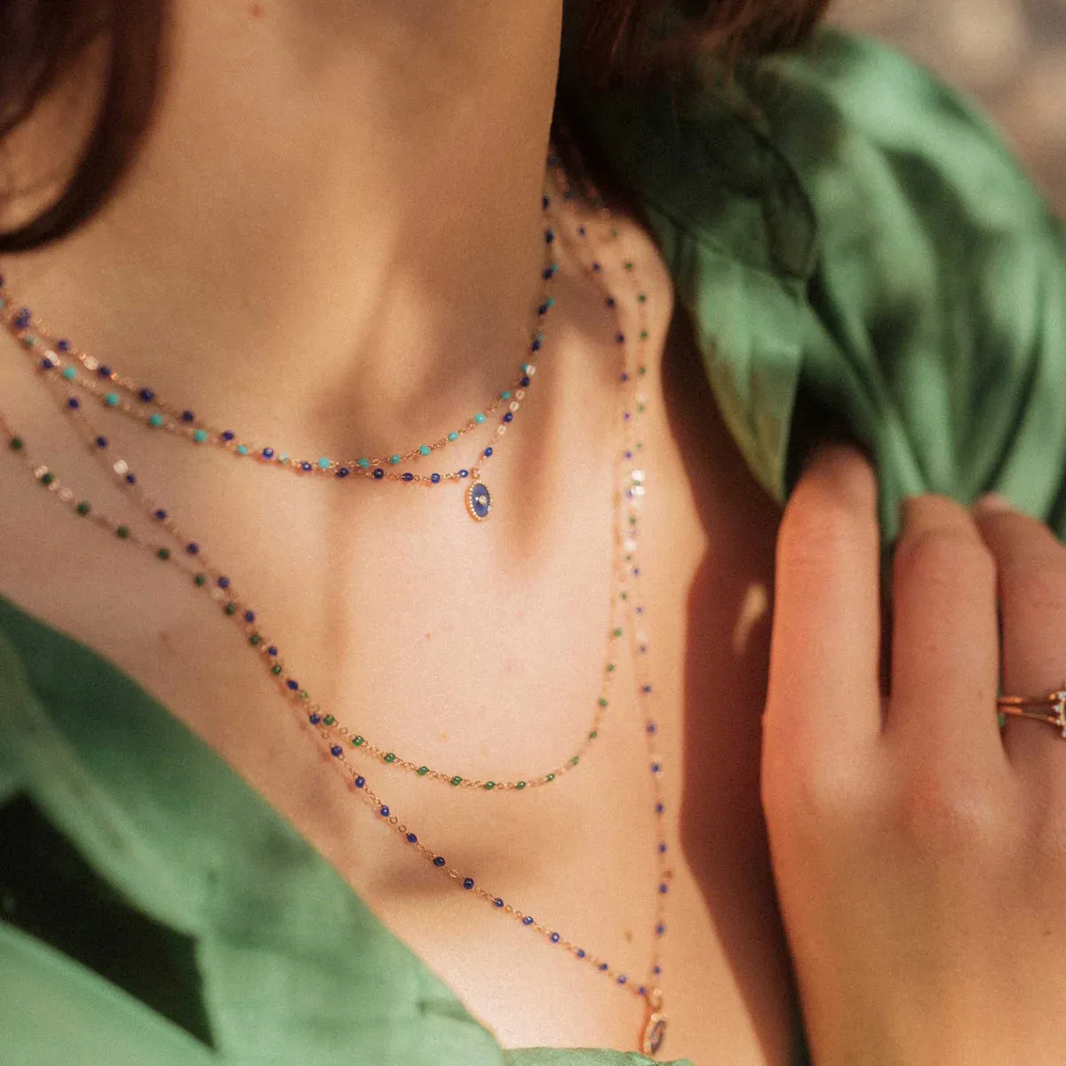Classic Gigi Necklace - Lagoon 17.7"