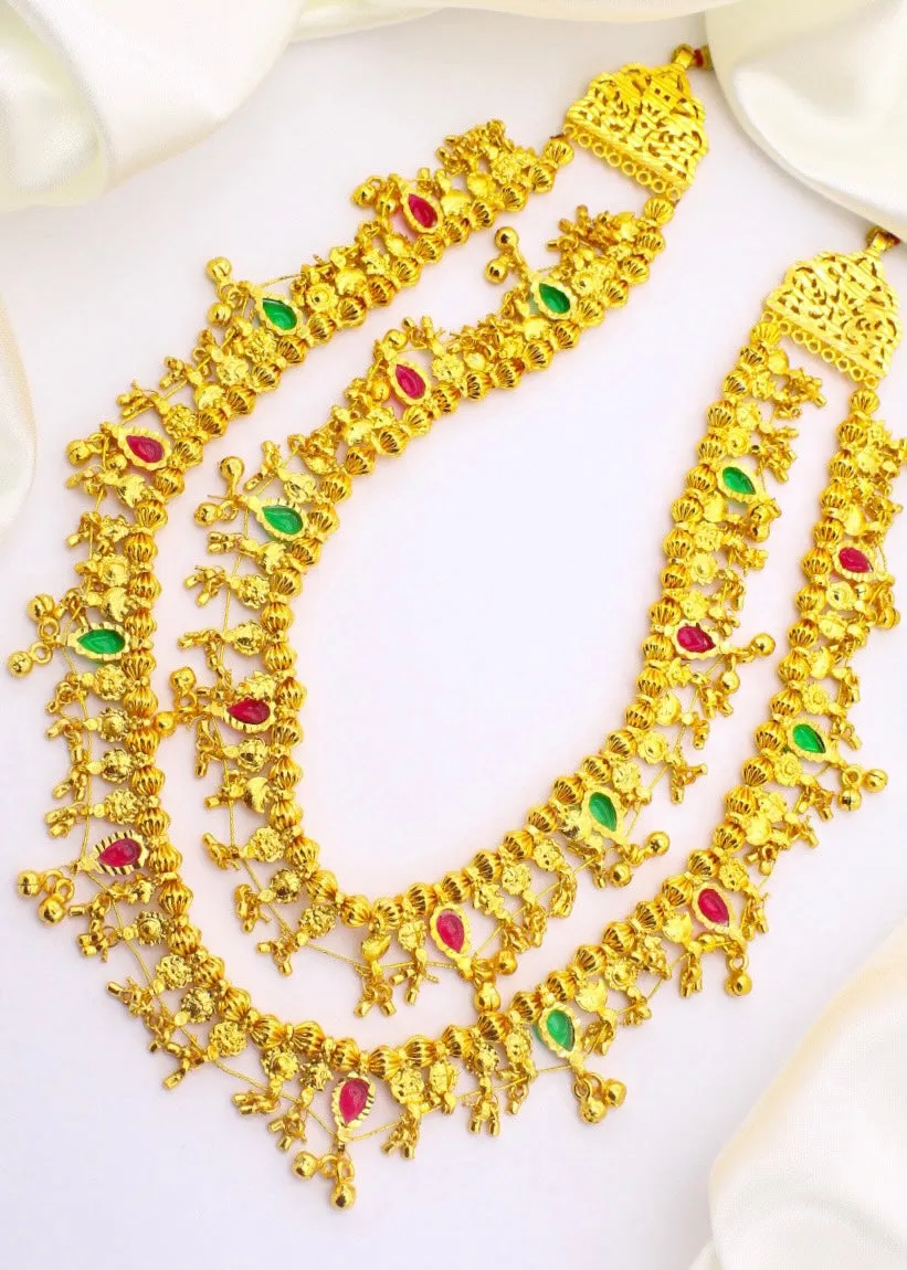 CLASSY TWO LAYER KOLHAPURI SAAJ