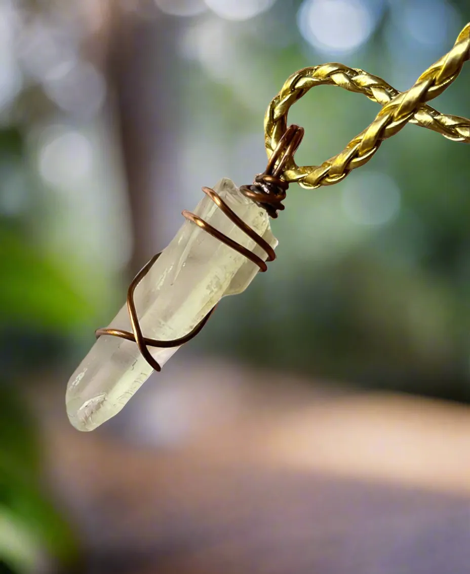 Clear Quartz Wire Wrapped Pendants