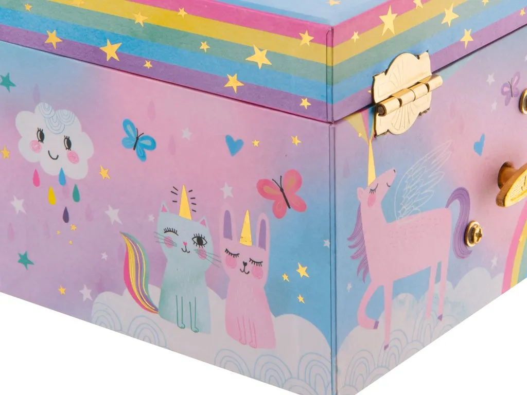 Cotton Candy Unicorn Musical Jewelry Box