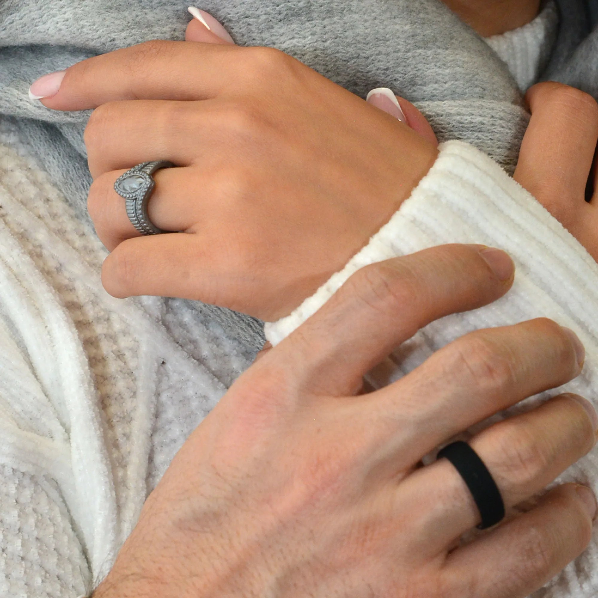 Couple Bundle Silicone Wedding Rings Set #96