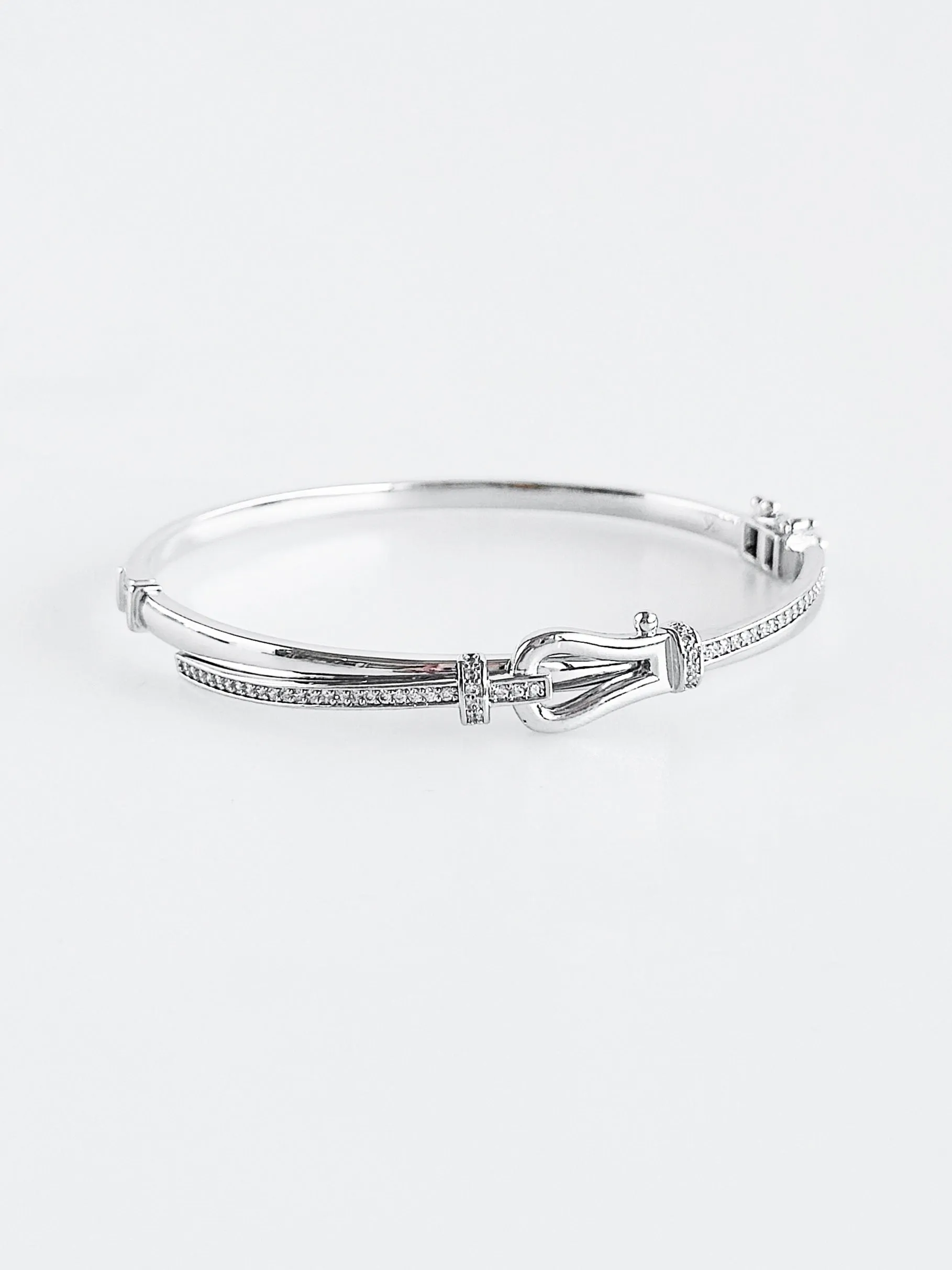 CZ Knot Bangle Bracelet
