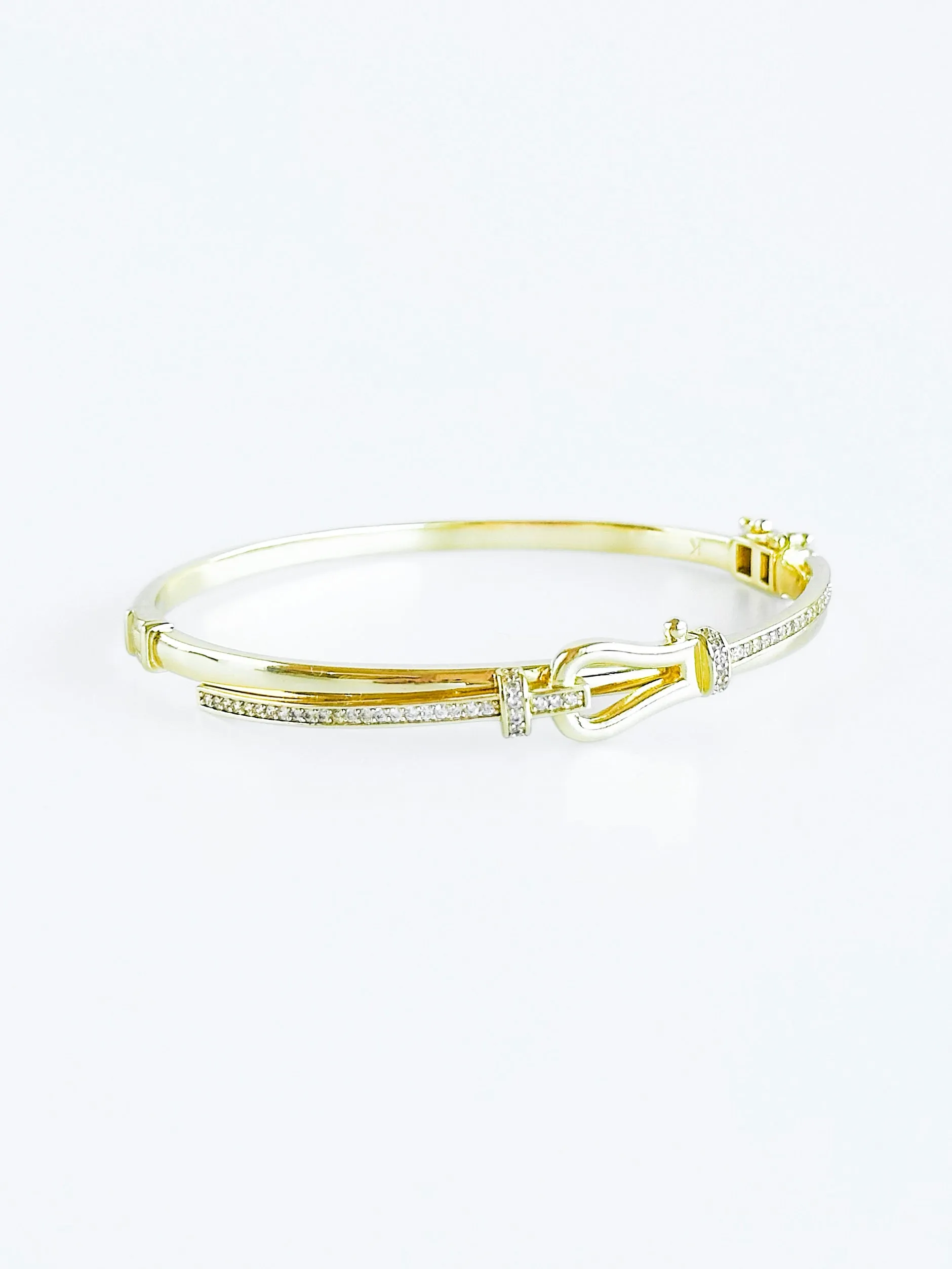 CZ Knot Bangle Bracelet
