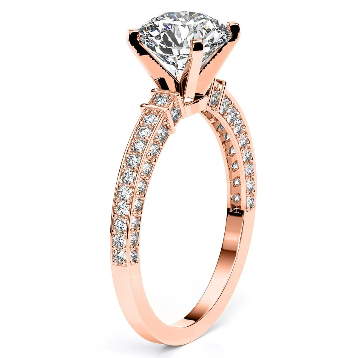 Daphne - Round Moissanite Engagement Ring