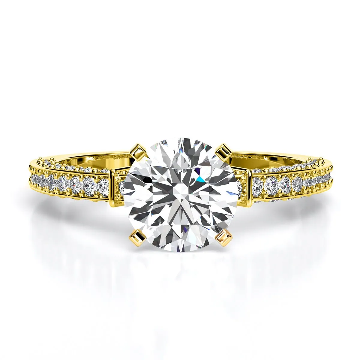 Daphne - Round Moissanite Engagement Ring