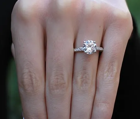 Daphne - Round Moissanite Engagement Ring