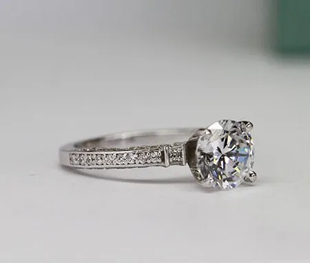 Daphne - Round Moissanite Engagement Ring