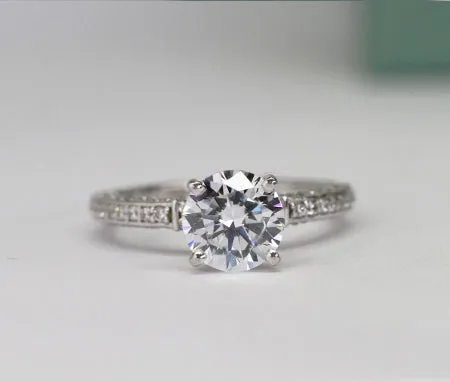 Daphne - Round Moissanite Engagement Ring