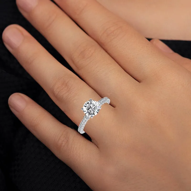 Daphne - Round Moissanite Engagement Ring