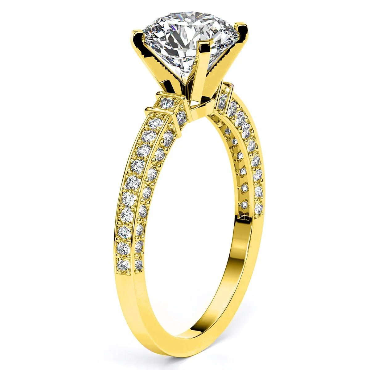 Daphne - Round Moissanite Engagement Ring