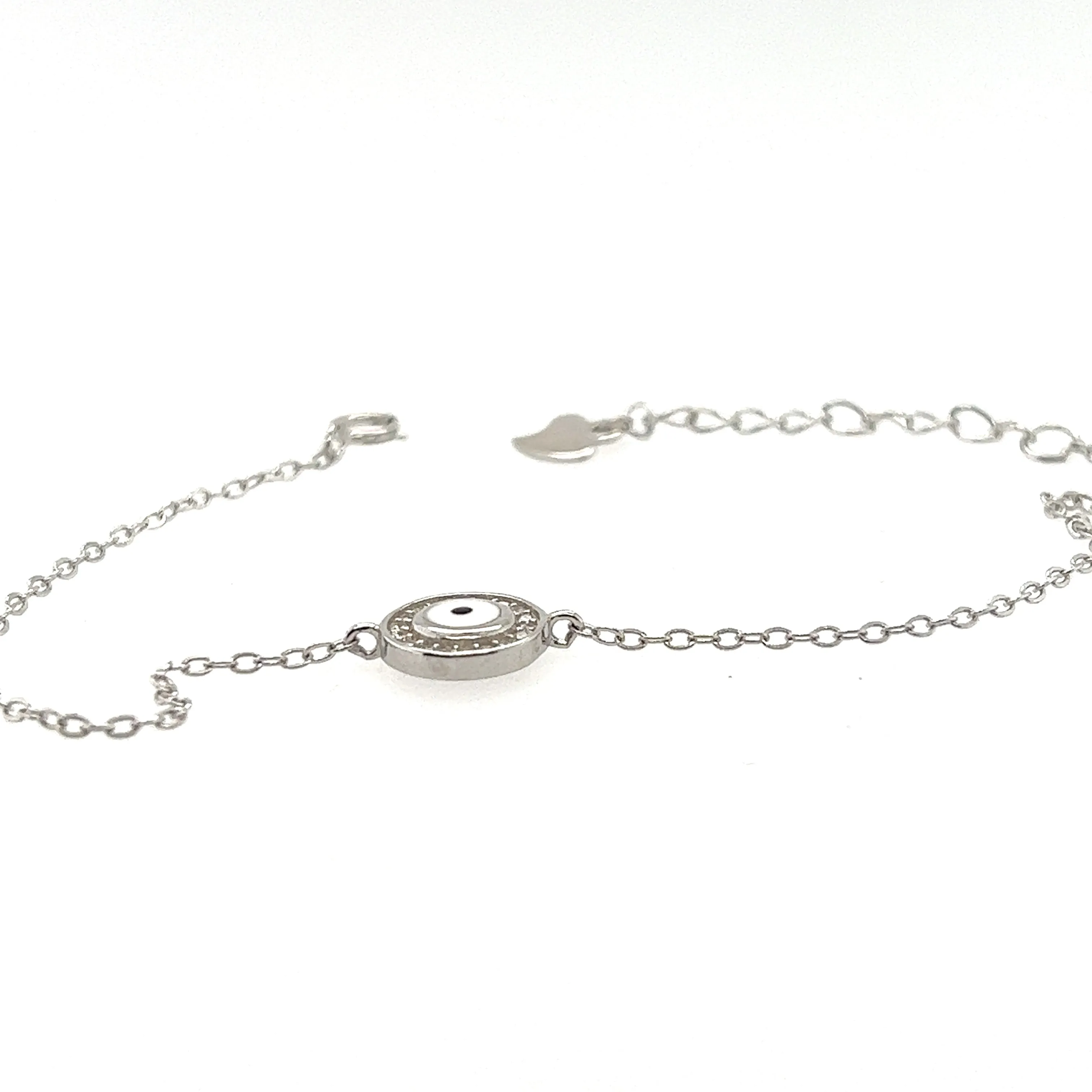Delicate Cubic Zirconia Evil Eye Bracelet
