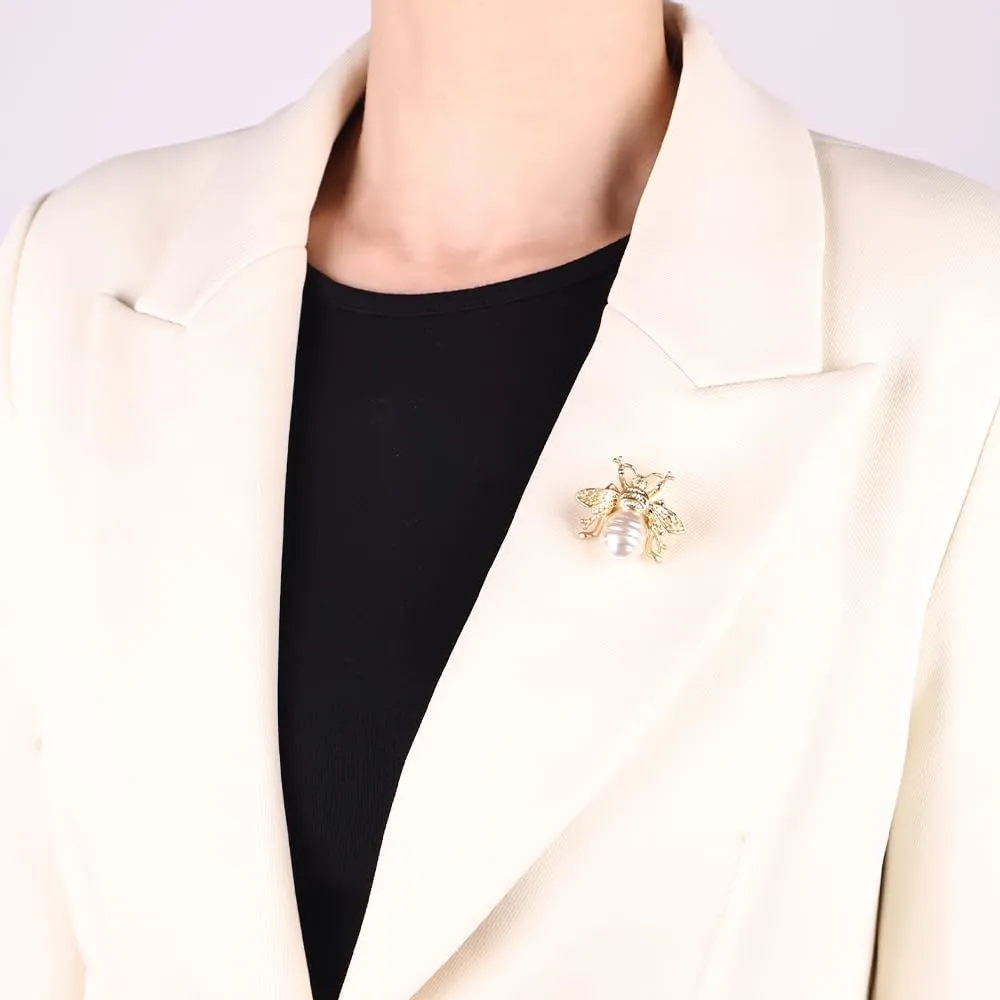 Elegant Brooch Pin for Women, Hat Bag Suit Dress Accessories Brooches Lapel Pins Crystal Pearl Boutonniere Rhinestone Scarf Shawl Costume Floral Brooches and Pins