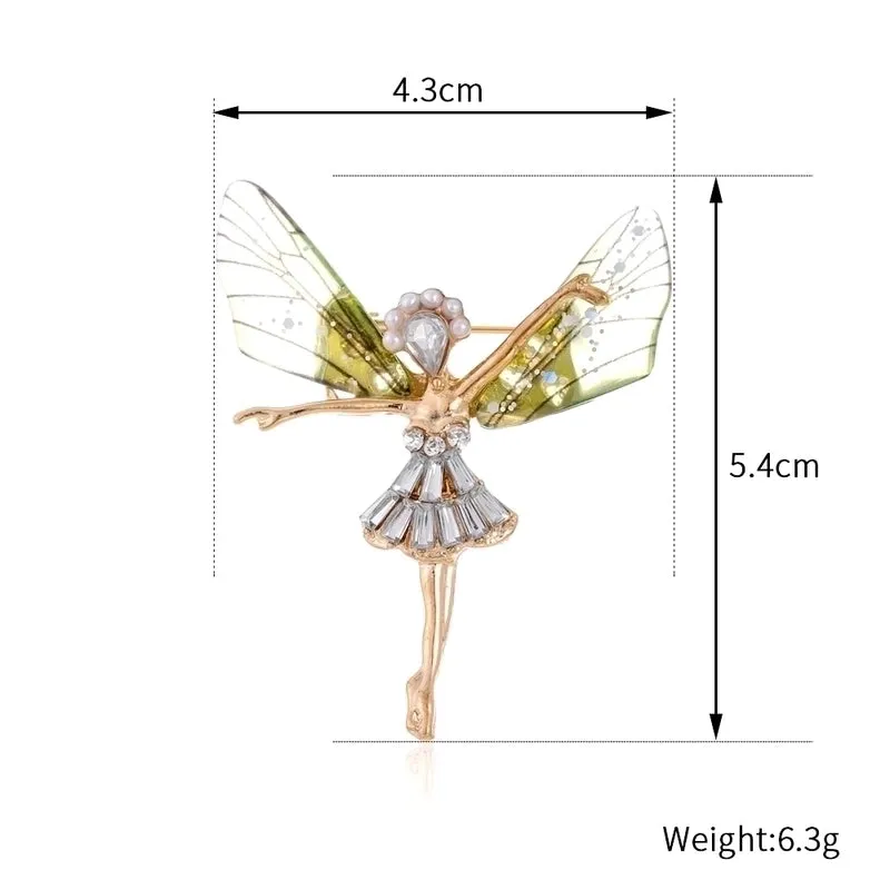 Elegant Cute Dragonfly Butterfly Alloy Inlay Rhinestones Unisex Brooches