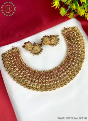 Elegant Gold Plated Designer Necklace With Earrings JH2370