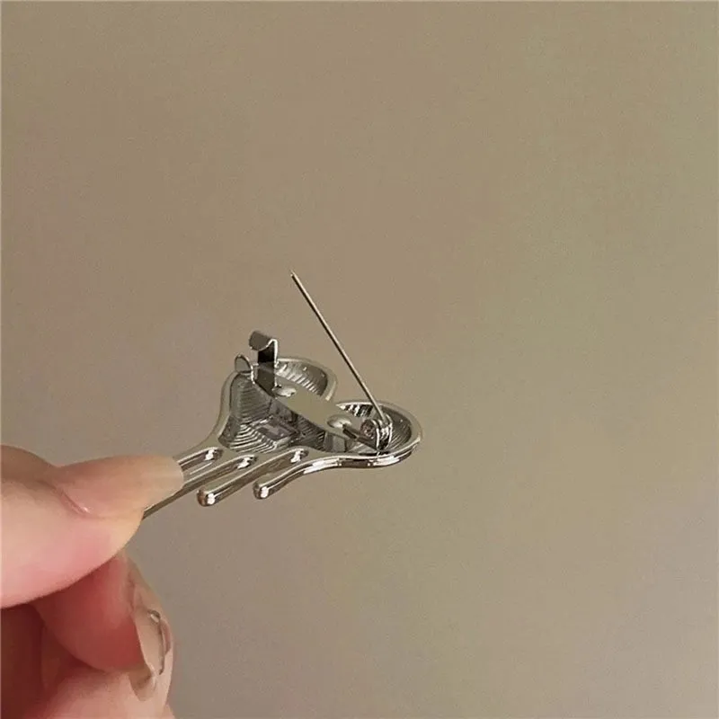 Elegant Simple Style Heart Shape Alloy Plating Inlay Zircon Women's Brooches 1 Piece