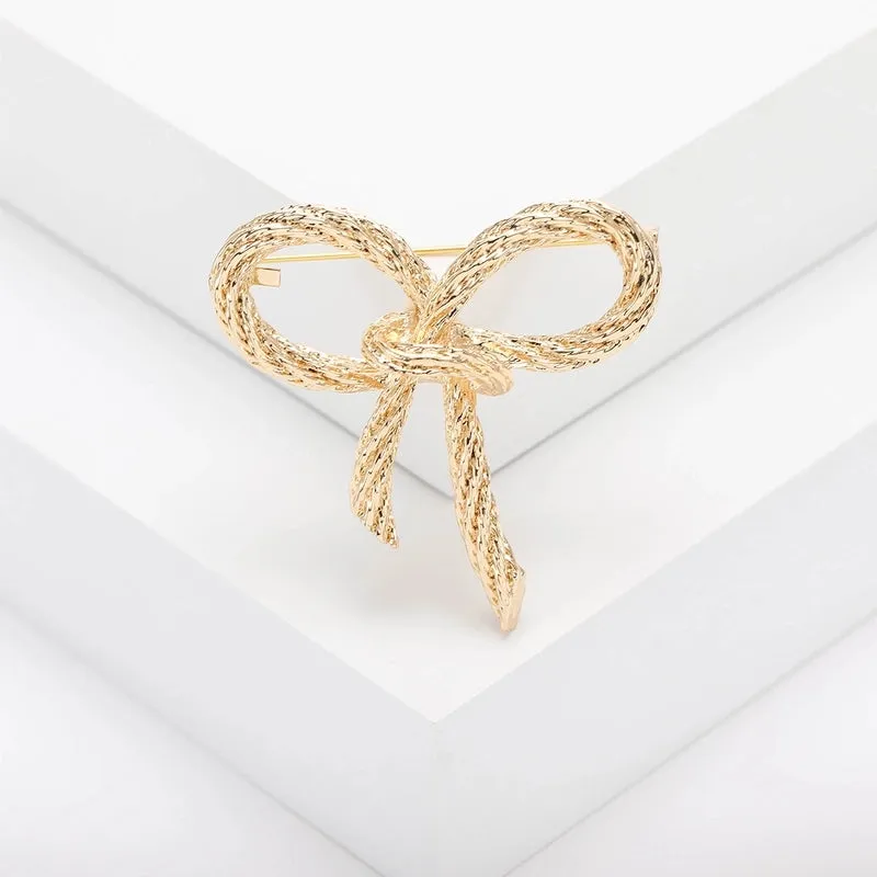 Elegant Simple Style Pin Bow Knot Alloy Plating Women's Brooches