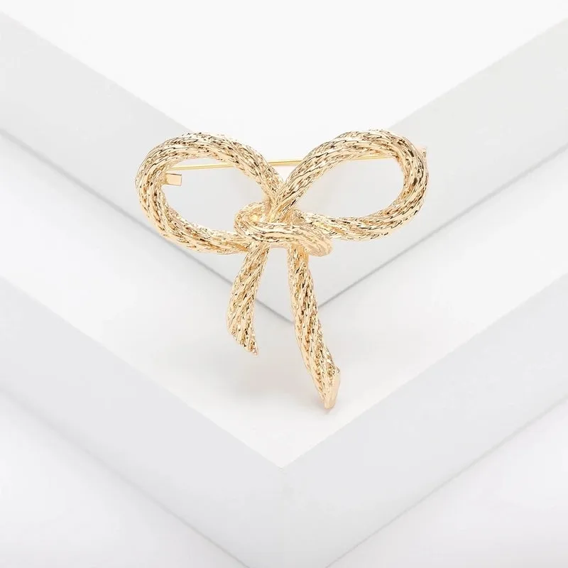 Elegant Simple Style Pin Bow Knot Alloy Plating Women's Brooches