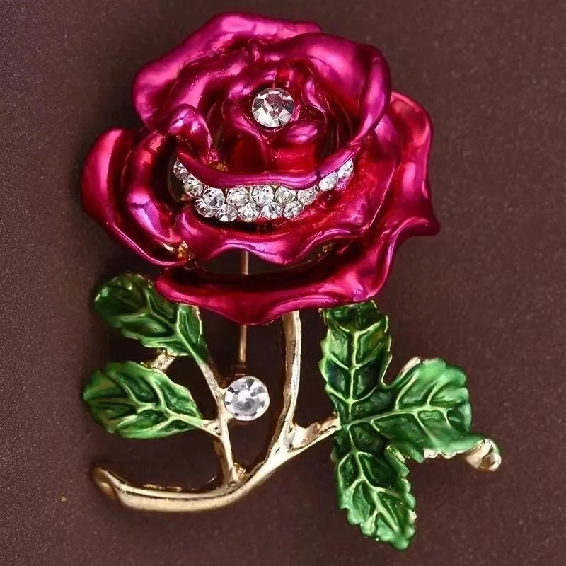 Elegant Simple Style Pin Flower Alloy Diamond Unisex Corsage