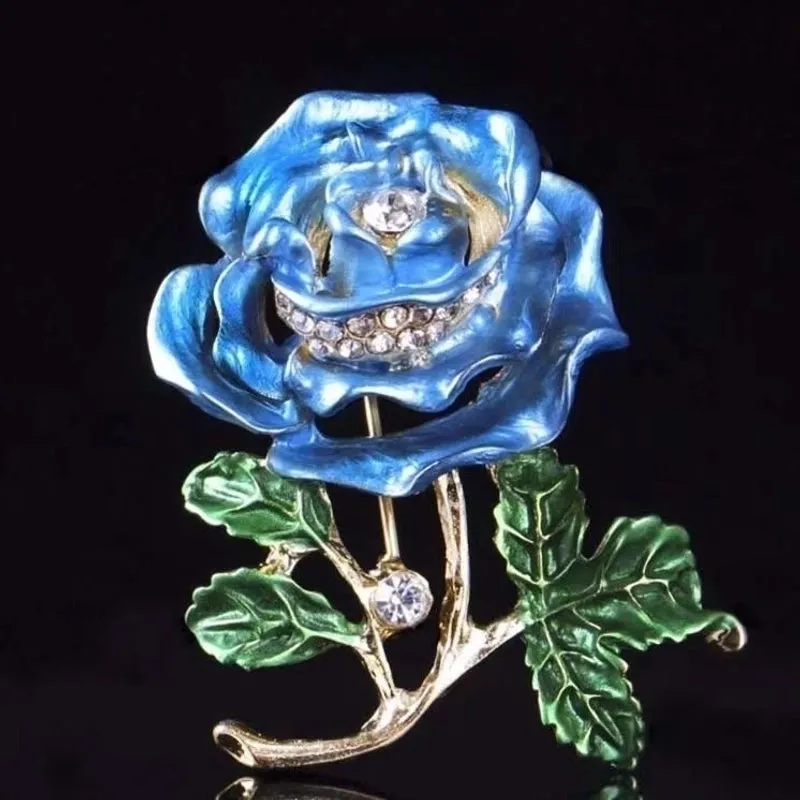 Elegant Simple Style Pin Flower Alloy Diamond Unisex Corsage