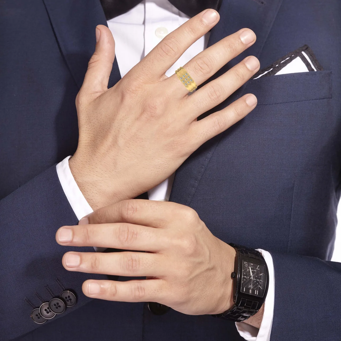 Embrace Silver Men's Ring