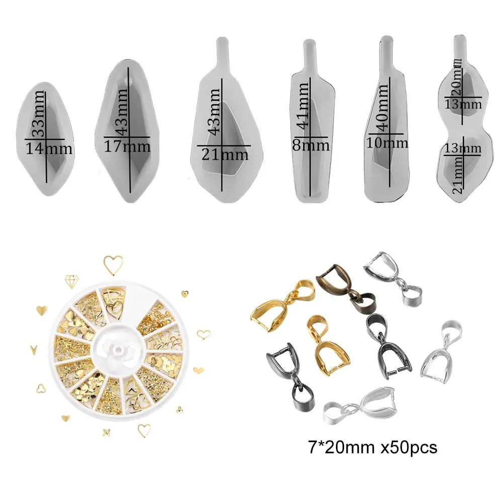 Epoxy Resin Necklace Pendant Silicone Mould Set