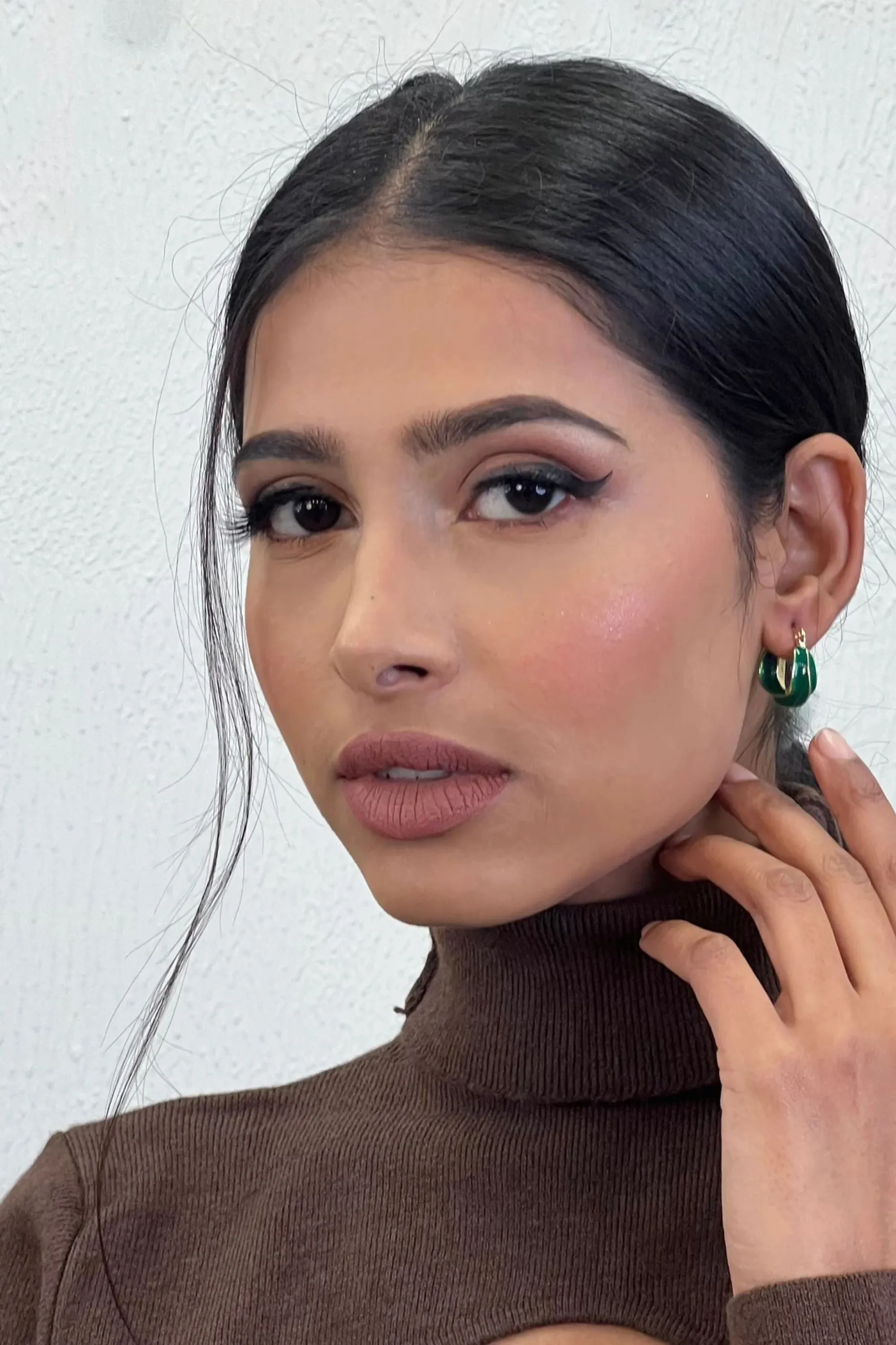 Evergreen Elegance Hoop Earrings