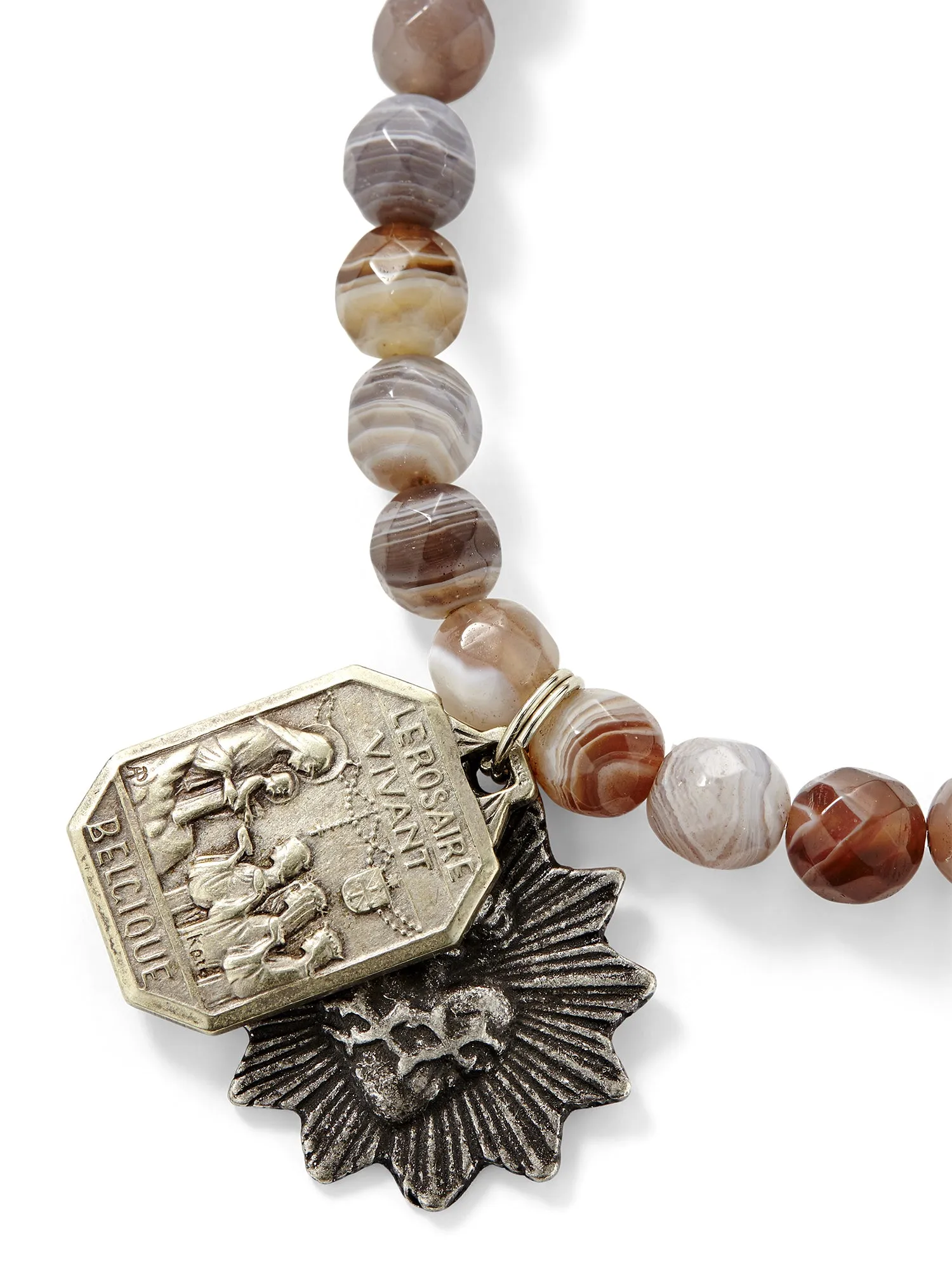 Faceted Botswana Agate Icon Bracelet