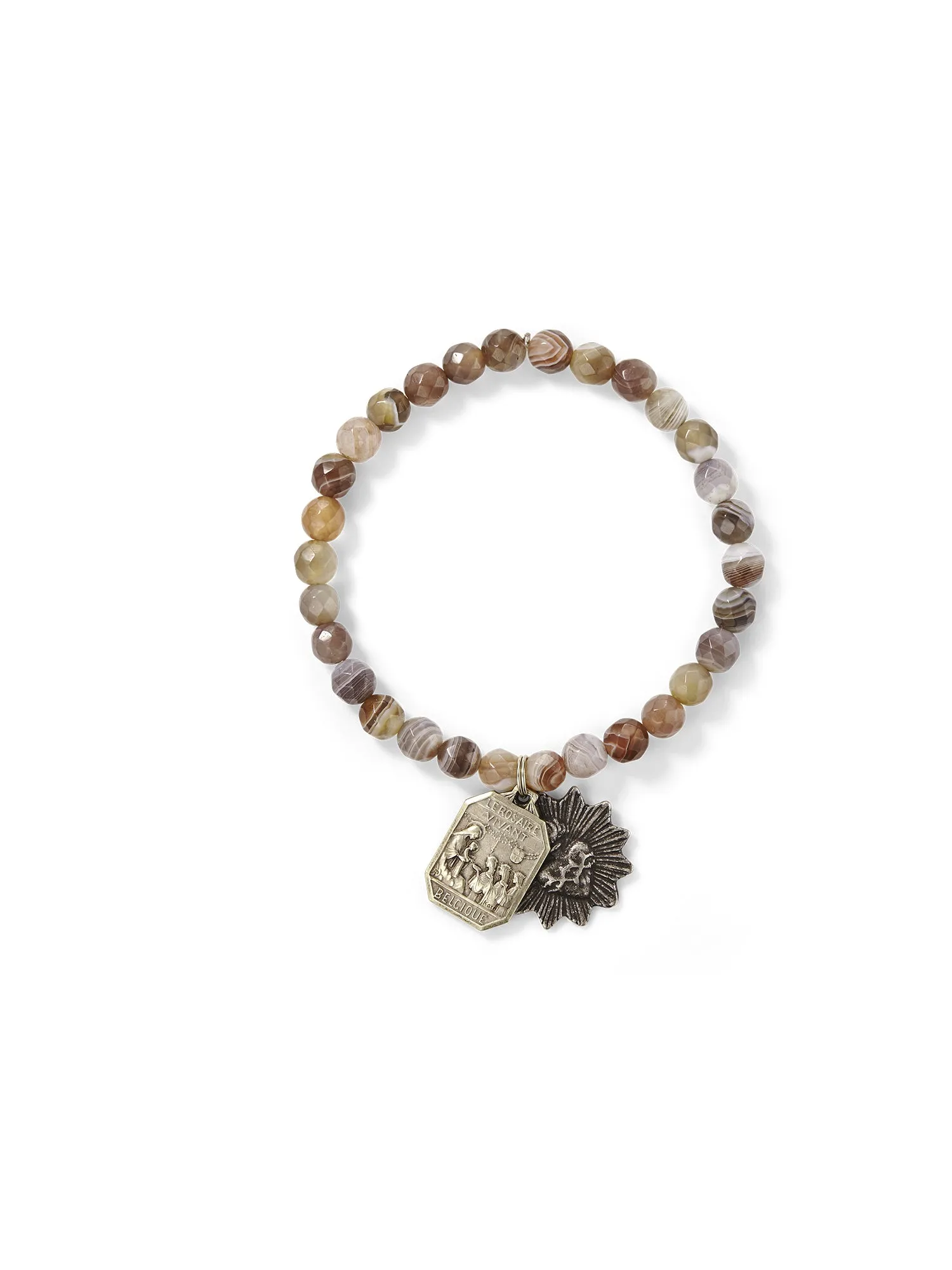 Faceted Botswana Agate Icon Bracelet