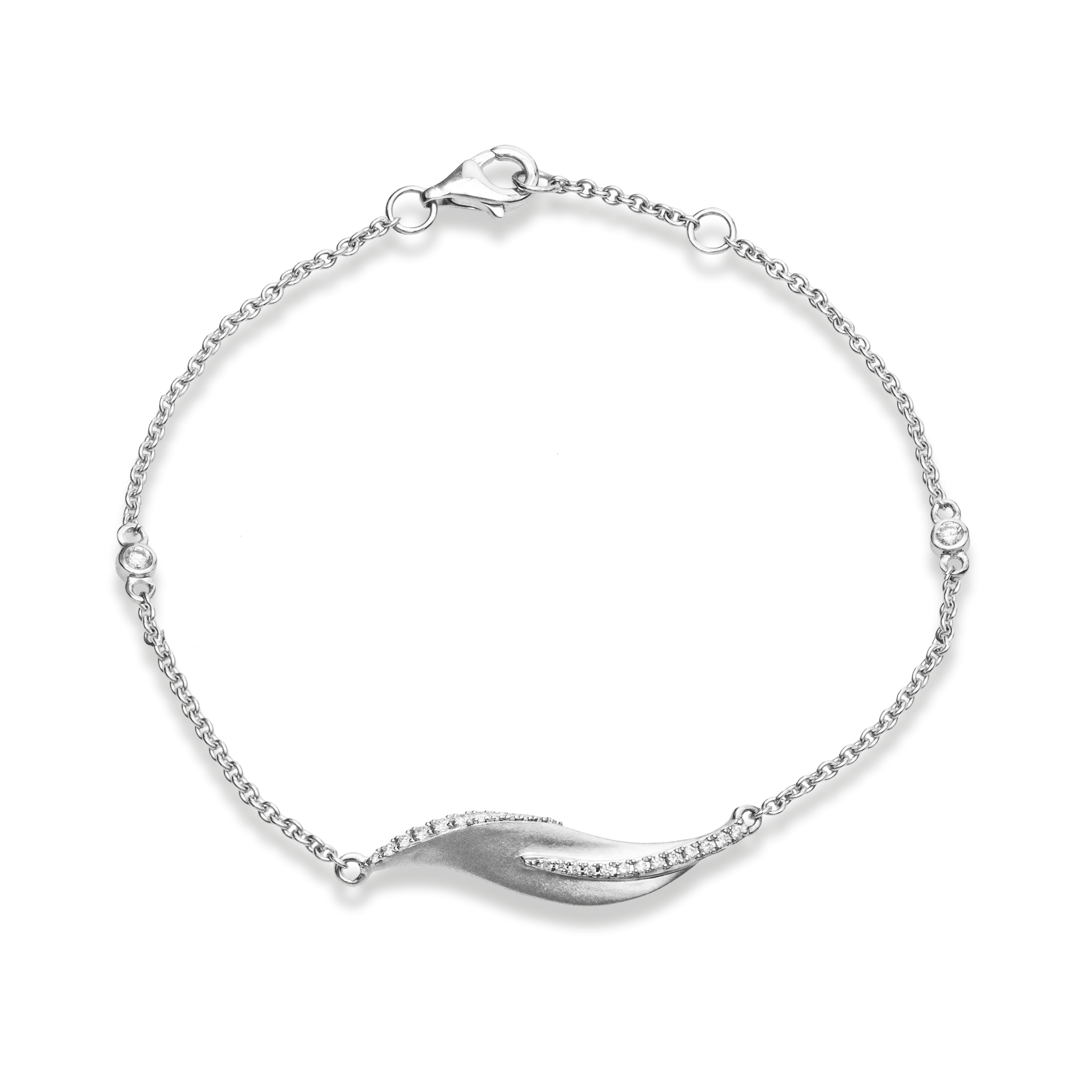 Fallen Leaves Bracelet in 18k Gold with Diamonds LB2282_WHITE_18K_X
