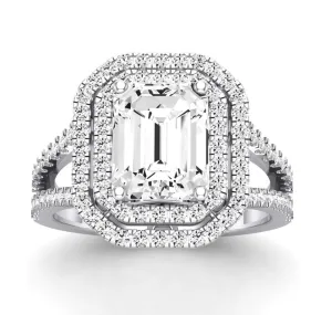 Flora - Emerald Moissanite Engagement Ring