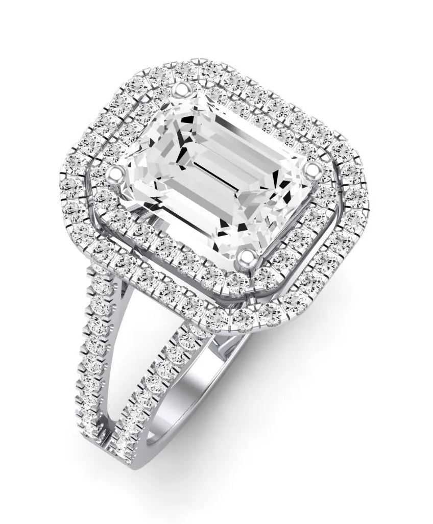 Flora - Emerald Moissanite Engagement Ring
