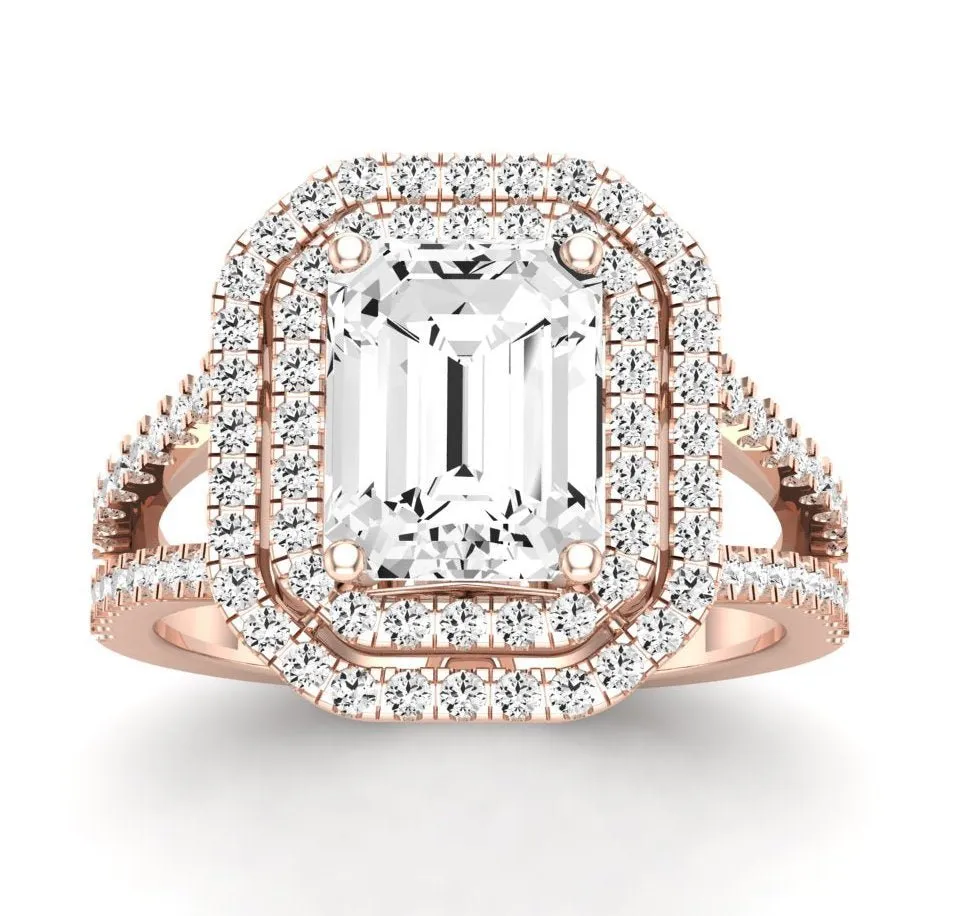 Flora - Emerald Moissanite Engagement Ring