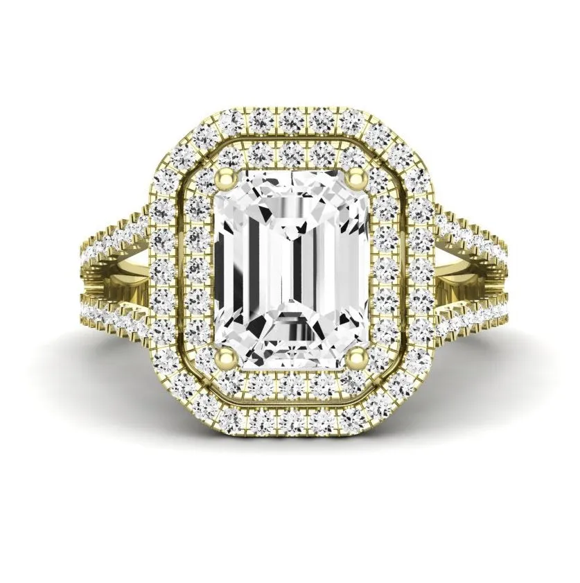 Flora - Emerald Moissanite Engagement Ring