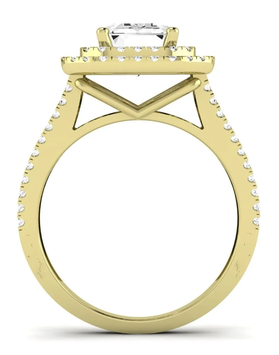 Flora - Emerald Moissanite Engagement Ring