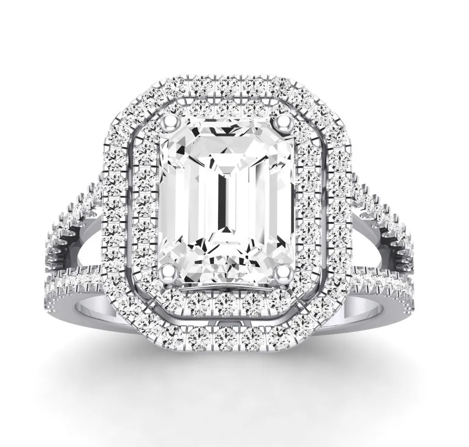 Flora - Emerald Moissanite Engagement Ring
