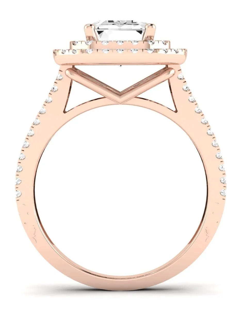 Flora - Emerald Moissanite Engagement Ring
