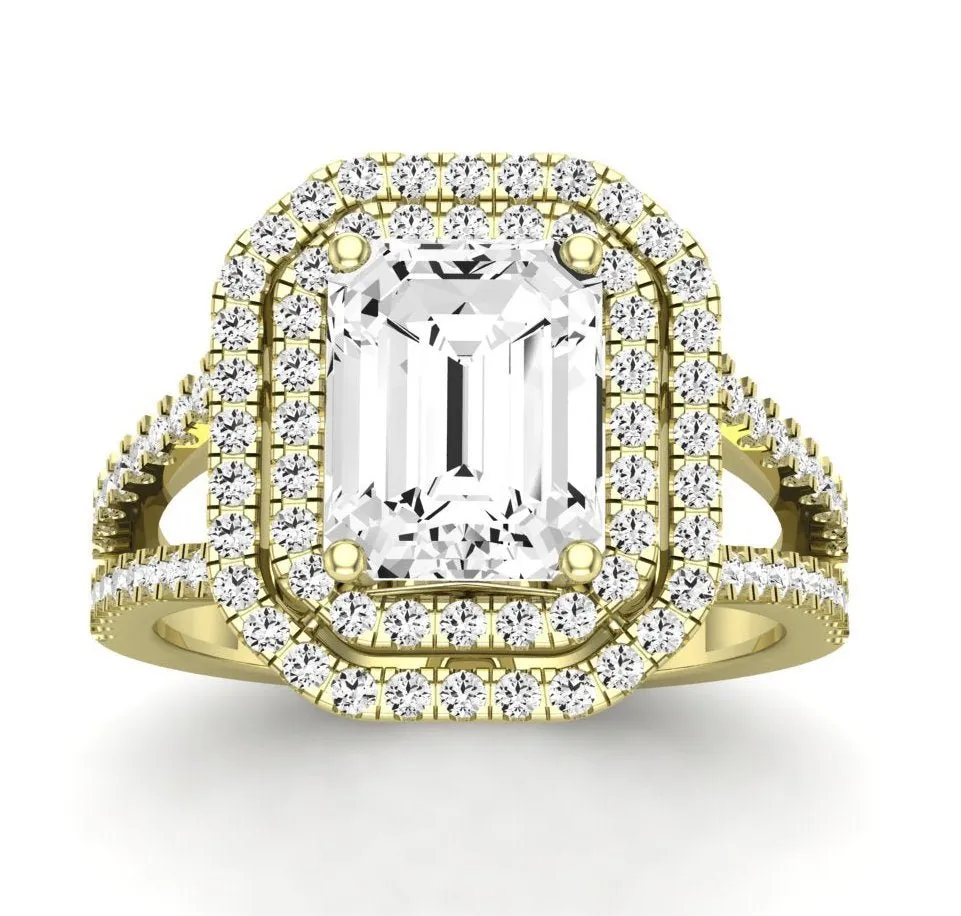 Flora - Emerald Moissanite Engagement Ring