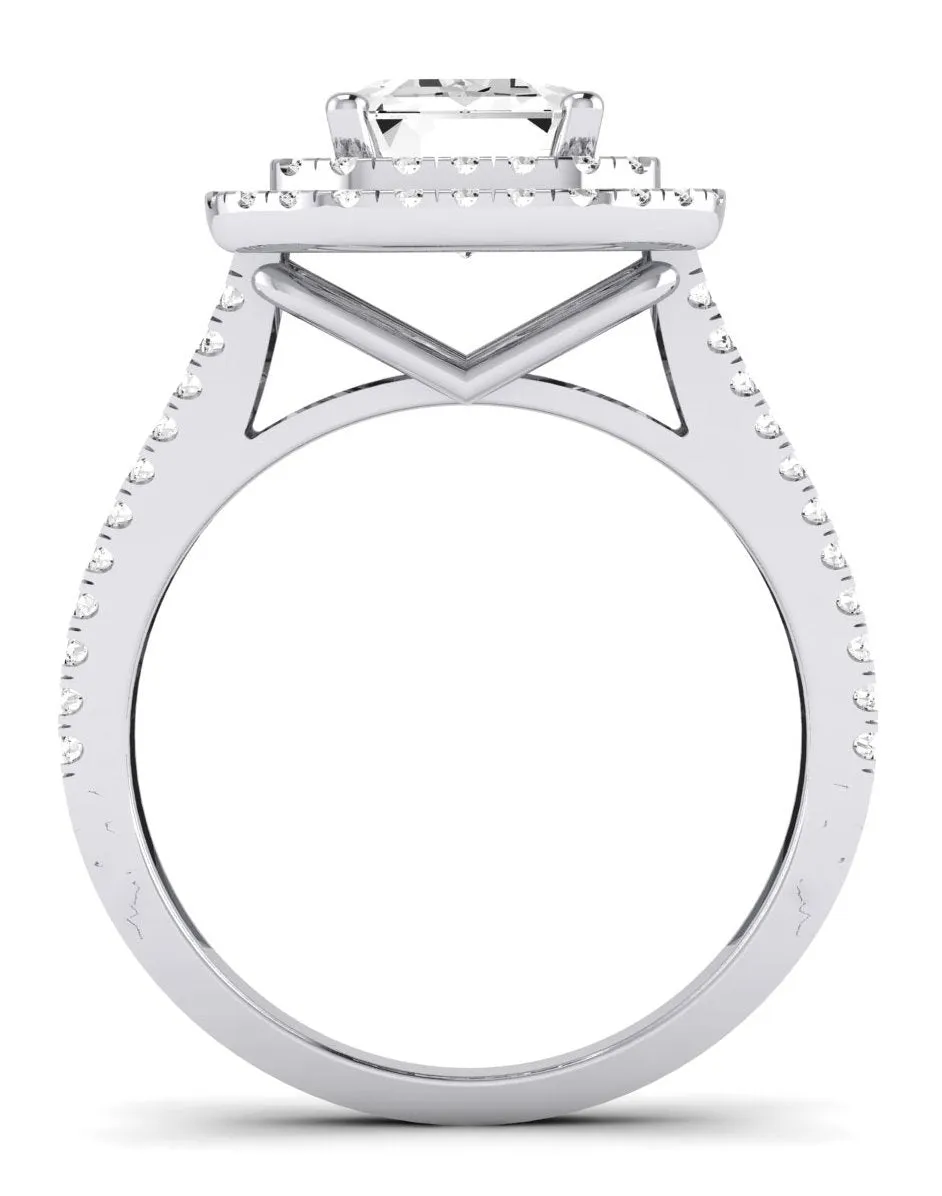 Flora - Emerald Moissanite Engagement Ring